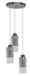 Závěsná lampa Libano 3x60W E27 kulatá stříbrná