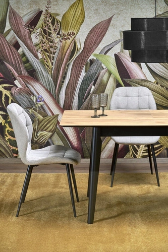 Rozkládací jídelní stůl Ambyl dub wotan černý moderní 140–180 cm Intesi