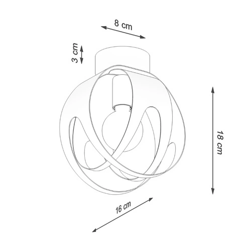 Stropní svítidlo Tulos bílý moderní kulatý kovový do obýváku a ložnice Sollux