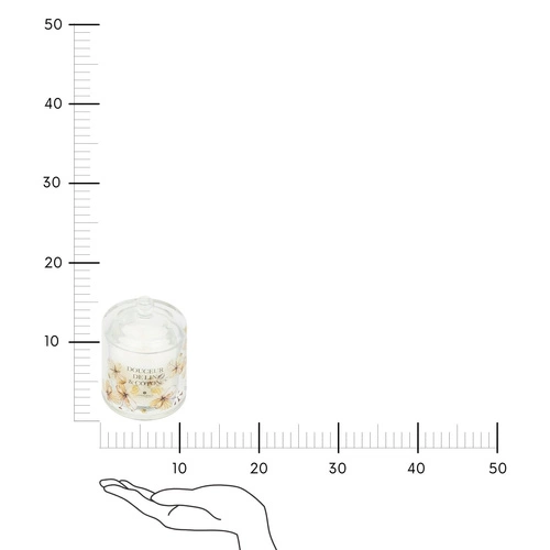 Vonná svíčka Oudy bavlna a len pod skleněným poklopem s dlouhou dobou hoření Atmosphera