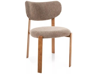 Židle Norin čalouněná cappuccino dub skandinávská do jídelny