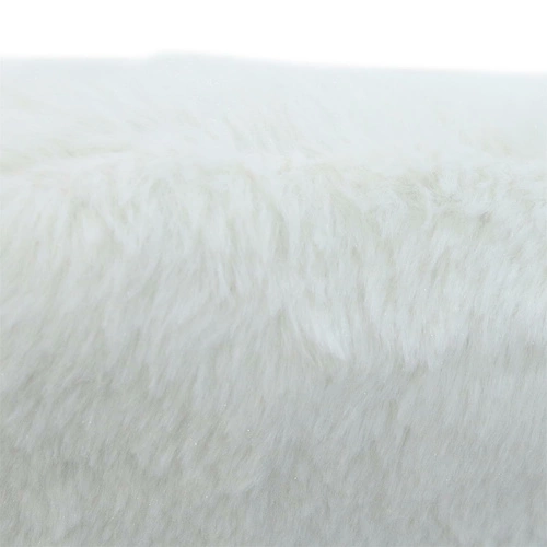 Křeslo ušák Helsinki bílý furry do obýváku skandinávský s područkami Intesi