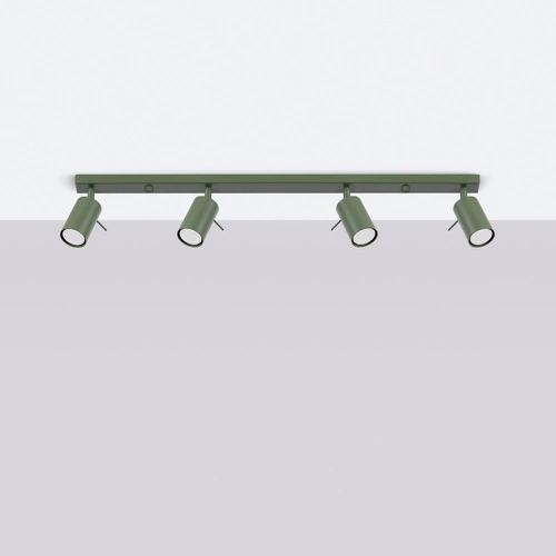 Stropní svítidlo RING 4x moderní olivově zelené do obýváku a ložnice SOLLUX