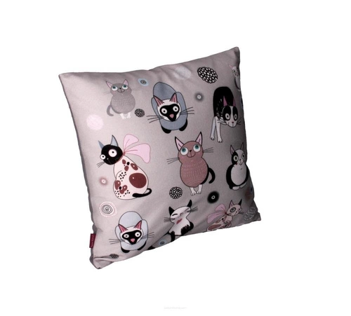 Dekorační polštář CATNIP z veluru, antialergický, do obýváku a ložnice, multicolor 40x40