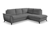 Rohová sedací souprava s rozkladem Nevada šedá moderní do obýváku pravá s úložným prostorem