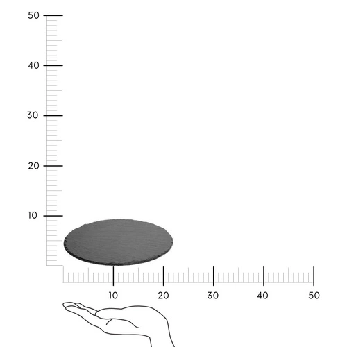 Servírovací talíř na pochutiny 5five simply smart břidlice 22 cm kulatý černý moderní