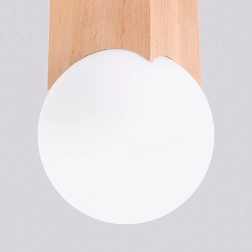 Stropní svítidlo SOLIS moderní dřevěné bílé do obýváku a ložnice 12 cm SOLLUX