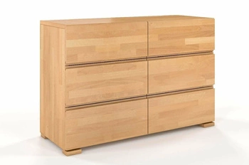 Dřevěná komoda se zásuvkami Vestre 120 cm skandinávská do obýváku a ložnice SKANDICA