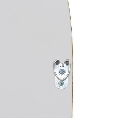 Dekorativní půlkruhové zrcadlo Thea 55x75 cm béžové do obýváku a předsíně Atmosphera