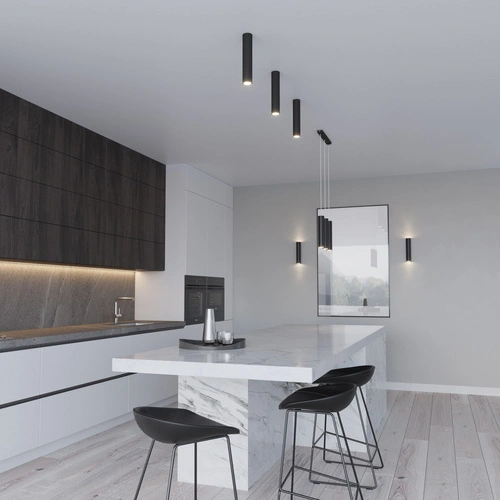 Stropní svítidlo LAGOS 2P černé moderní do obýváku a kuchyně dvoubodové