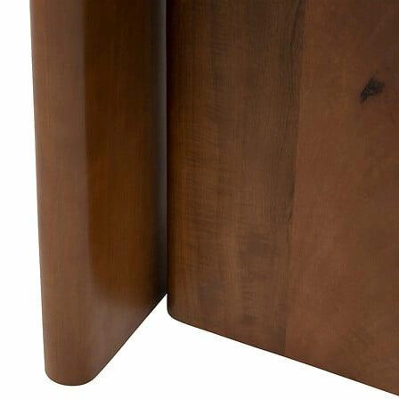 Kulatý konferenční stolek Nanda bílý mramor a mangové dřevo moderní do obýváku