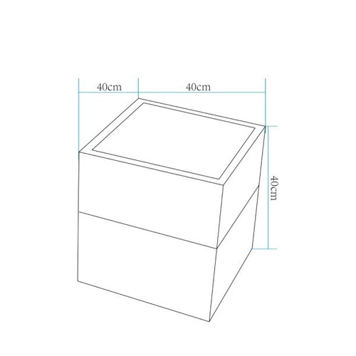 Zahradní lampa květináč FLOWER CUBE LED RGBW 16 barev 40 cm