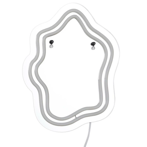 LED zrcadlo Intesi nepravidelné s neonovým osvětlením do koupelny a na toaletní stolek 22,5 cm