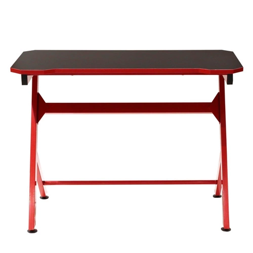 Herní stůl Unit červený moderní pro práci a studium kompaktní Intesi 100x50 cm