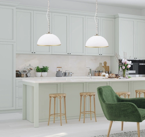 Závěsné svítidlo Sugar bílé sklo glamour do obýváku a jídelny patina 30 cm