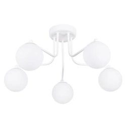 Lustr Astral 5 bílý minimalistický skleněné koule moderní Sollux Lighting