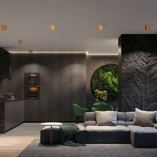 Stropní svítidlo čtvercové QUAD 1 zlaté kovové moderní do obývacího pokoje SOLLUX LIGHTING