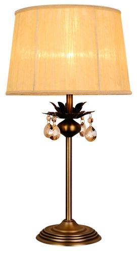 Noční lampa do ložnice Adonis moderní zlatá s látkovým stínidlem CANDELLUX rozptýlené světlo 55 cm