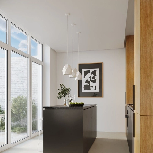 Keramické závěsné svítidlo MINT moderní bílé nad jídelní stůl a do kuchyně