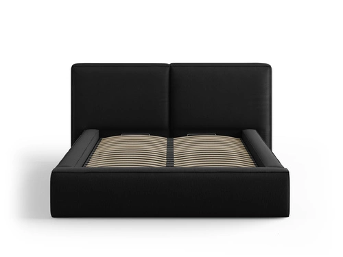 Čalouněná postel Jodie II černá 140x200 s úložným prostorem moderní do ložnice