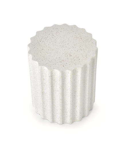 Kulatý bílý konferenční stolek Raffa malý moderní do obýváku Intesi