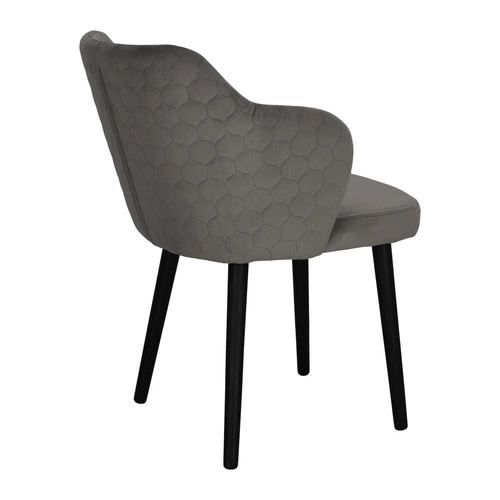 Čalouněná jídelní židle Bergen šedá s područkami moderní skandinávský styl Intesi