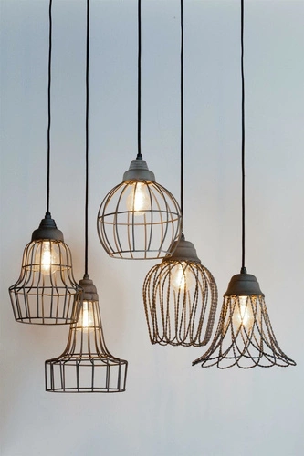 Závěsné svítidlo Babette šedé betonové kovové do obýváku a jídelny Light&Living