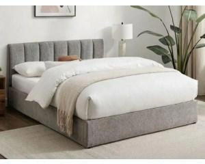 Čalouněná postel Lexington 140x200 šedá s úložným prostorem do ložnice