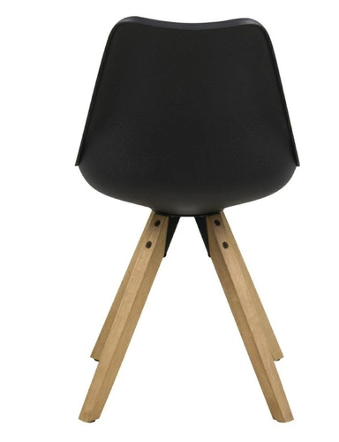 Jídelní židle Dima Actona moderní černá plastová a dřevěná snadné čištění