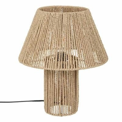 Noční stolní lampa do ložnice boho Adria Atmosphera s přírodním stínidlem 38 cm