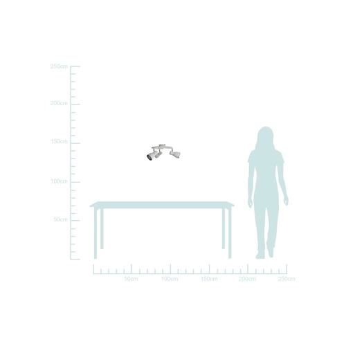 Stropní svítidlo Fido bílá, nastavitelná, 3bodová, moderní do obýváku a ložnice