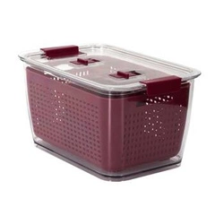 Nádoba na skladování ovoce a zeleniny v chladničce bordó