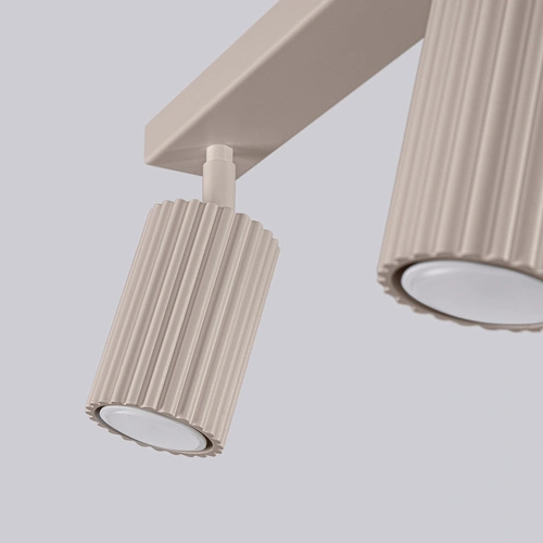 Moderní stropní svítidlo KARBON 3L taupe béžové hliníkové do obýváku a kuchyně nastavitelné