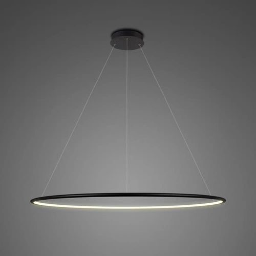 Moderní stropní LED svítidlo Altavola No.1 kulaté černé 100 cm do obýváku