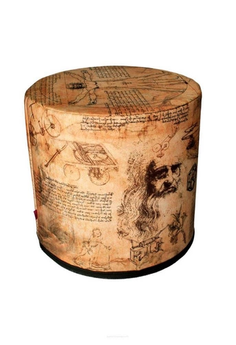 Kulatý taburet Piero Intesi multicolor moderní do obýváku a ložnice se snímatelným potahem