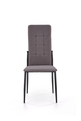 Čalouněná židle Intesi Stagy šedá moderní do jídelny a kuchyně na černých nohách
