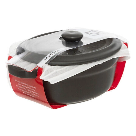 Keramická zapékací miska černá Atmosphera oválná 8,5x11 cm na zapékání