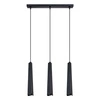 Závěsné svítidlo PRYSM 3L černé skandinávský styl, tříramenné nad jídelní stůl nebo do obýváku