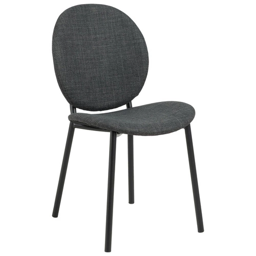 Jídelní židle Cliff Actona čalouněná šedá moderní na černých nohách