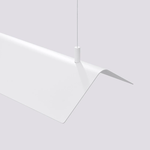 Moderní závěsné LED svítidlo ELVA bílé s nastavitelnou výškou do obýváku a jídelny