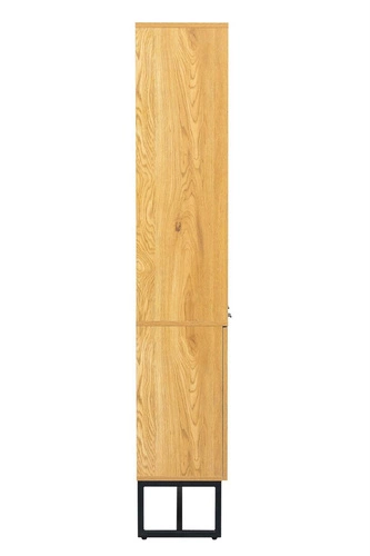 Ratanová knihovna Capri boho se skříňkami a policemi do obýváku a ložnice