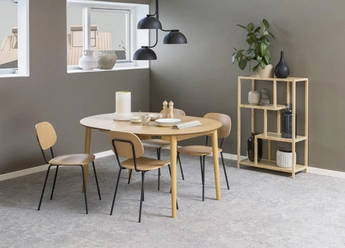 Rozkládací kulatý jídelní stůl Montreux dub přírodní 115–154 cm moderní Actona