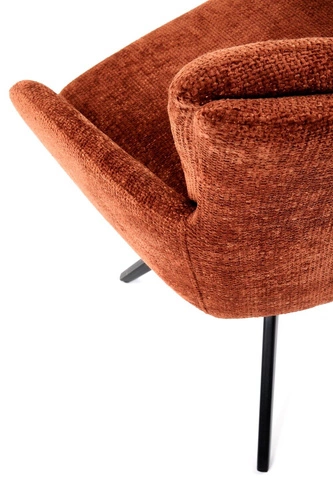 Otočná čalouněná židle Dahlia skořicová s područkami do jídelny a kanceláře Intesi