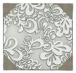 Stropní svítidlo Cedra 40x40 skleněné čtvercové bílé moderní do obýváku a kuchyně