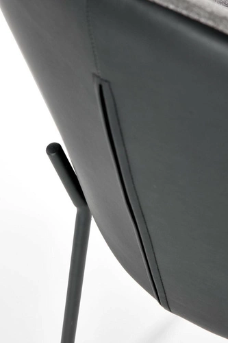 Čalouněná jídelní židle Lucie šedá moderní na kovových nohách do jídelny a obýváku Intesi