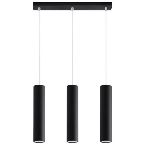 Závěsné svítidlo Lagos 3bodové černé moderní nad kuchyňský ostrůvek a do obýváku