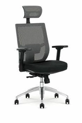 Ergonomická kancelářská židle Arid šedá černá otočná s opěrkou hlavy do kanceláře Intesi