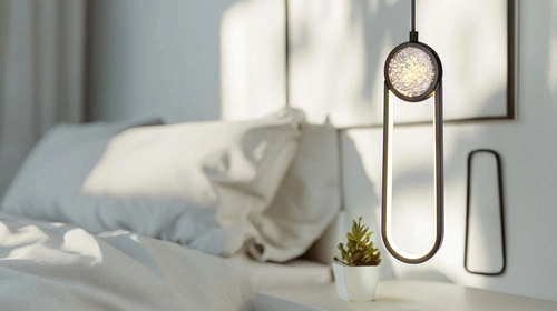 Závěsné LED svítidlo LACRIMA černé moderní nad stůl do obýváku a jídelny 15W 3000K