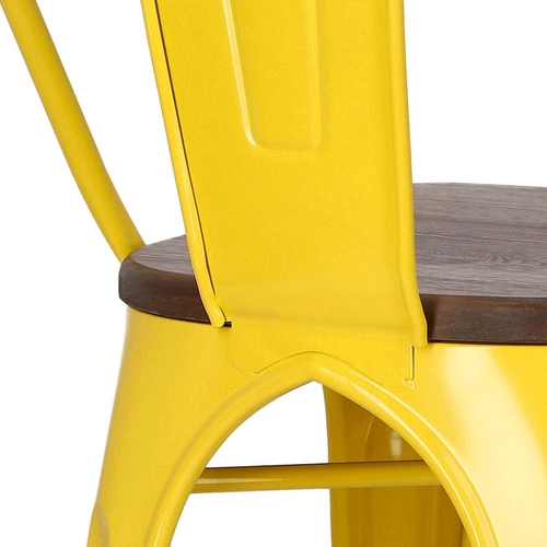 Židle Paris Wood řlutá, sedák ořech