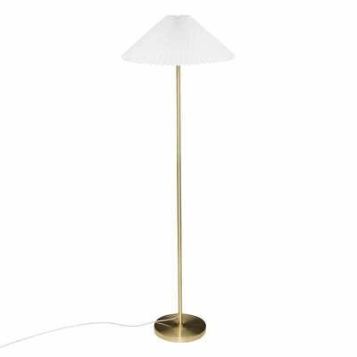 Stojací lampa do obýváku Jil zlatá s bílým stínidlem 150 cm moderní Atmosphera